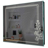 Specchio LED Quadrato | Controllo tramite interruttore a muro | Luce bianca neutra - Reyze Serie Good Vibes Modello 3